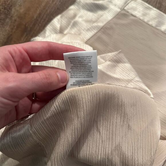 Croscill Home Curtain Single Panel Ivory Champaign Elegant Classic 72”x96” - Picture 5 of 5